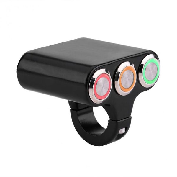

universal motorcycle handlebar switch horn engine power button switch headlight brake fog light start kill with led lig
