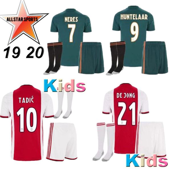 

Ajax fc occer jer ey kid 2019 2020 football kit 19 20 van de beek ziyech tadic de jong ajax kid football kit