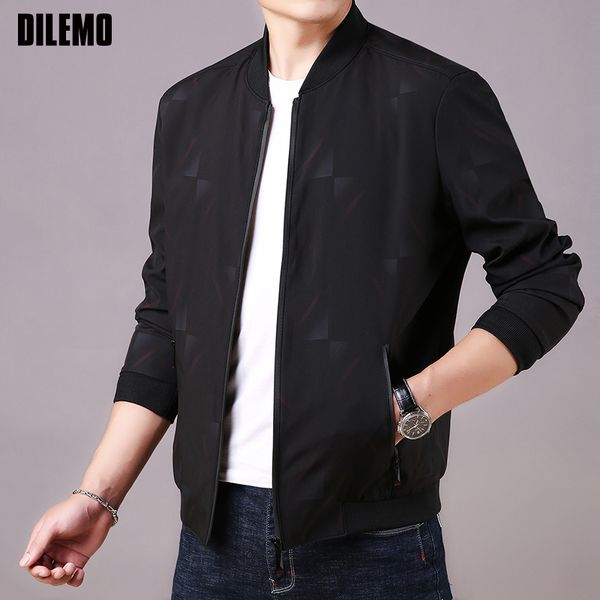 

2019 new fashion jackets for men autumn winter streetwear windbreakers trend overcoat casual mandarin collar coat mens clothes, Black;brown