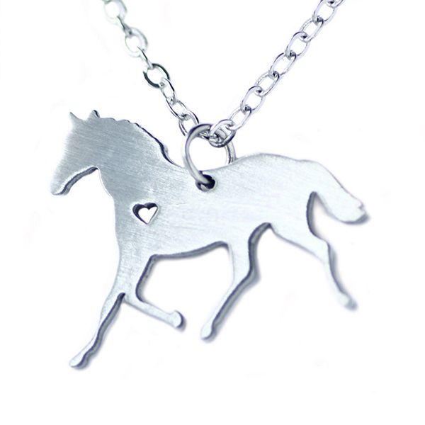 

flyangel personalized name horse necklace pendant fashion jewelry accessories keepsake for family house lover gifts necklace, Silver