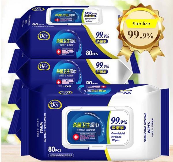 

sterilization wet paper towel, 80 pieces of packaging with cover,used for home office and factory and antiviral wet towel sterilization