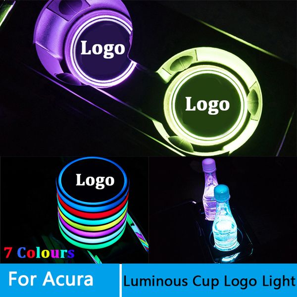 

2 pcs led car cup lights for mdx tsx rsx integra rdx tlx 2004 2009 2008 light luminous accessories