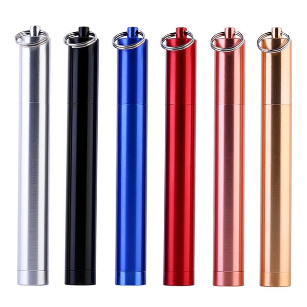 

выдвижной многоразовый соломы портативный нержавеющей стали металла соломинкой складная соломы с box щетка для очистки брелоком