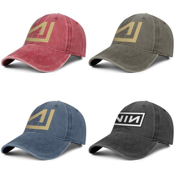 

nine inch nails logo black mens and womens trucker denim cap cool fitted golf blank vintage cute trendy original hats halo twenty eight, Blue;gray