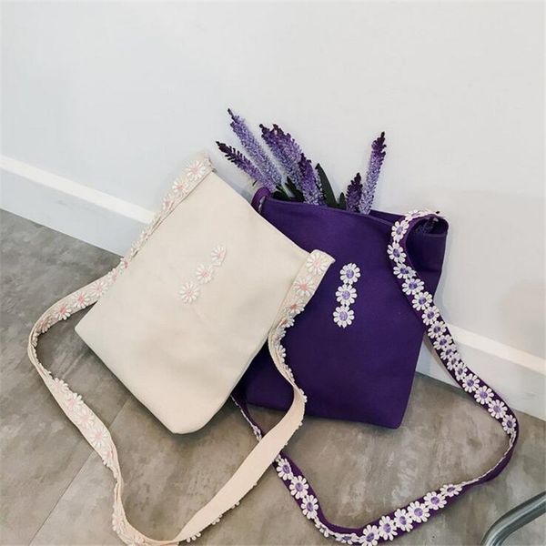 

fashion canvas casual bags for women 2019 handbag shoulder bags flower pattern portable women shoulder bag bolso mujer