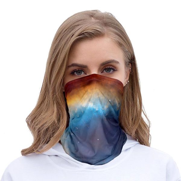

cycling caps & masks sky fishing scarf anti-dust sport bandana headwear sun protection hiking face cover breathable neck gait, Black