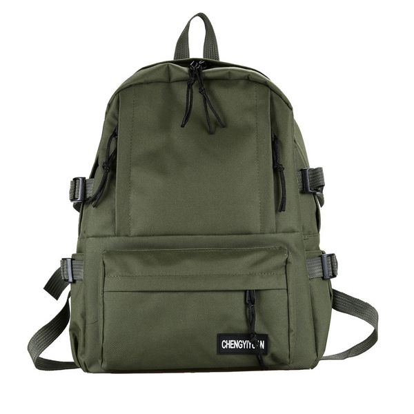 

2020 summer new backpack girls zipper casual solid color street female students school bag women canvas backpack shoulder bags