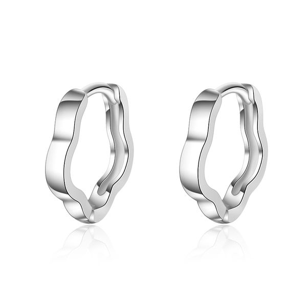 

vintage lady silver 925 earrings for women jewelry fashion black geometric hoop earrings girls lady party accessories female hot, Golden;silver