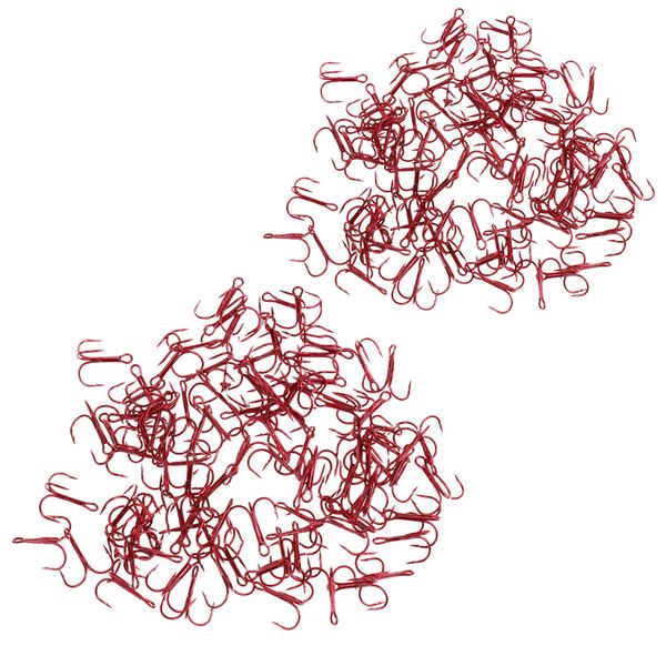 

pack of 200pcs fishing hooks treble hooks high carbon steel fishhooks 2# 4 # 6# 8# 10#