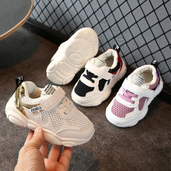 

muqgew 2019 childrenÂ kids baby girls boys breathable mesh patchwork sport run sneakers baby schoenen children's shoes pantufas, Black