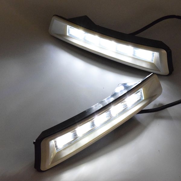 

ecahayaku 1 pair car led drl daytime running light for prado j150 2010-2013 pre-facelift land cruiser 2700/4000 dc12v