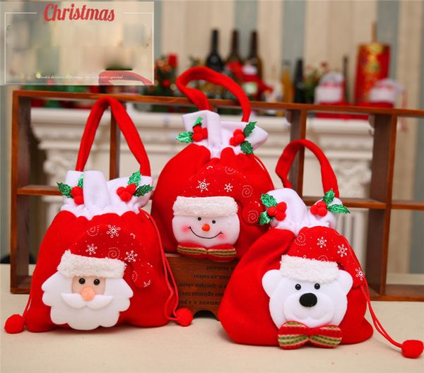 

fashion christmas gift santa style christmas decoration christmas wedding candy bags lovely gifts xmas bag for children dhl fj410