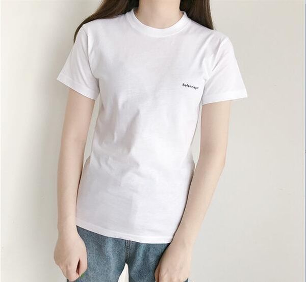 

19ss summer mens t shirt hip hop letter print t shirt mens clothing short sleeve tshirt women af balenciaga clothing, White;black