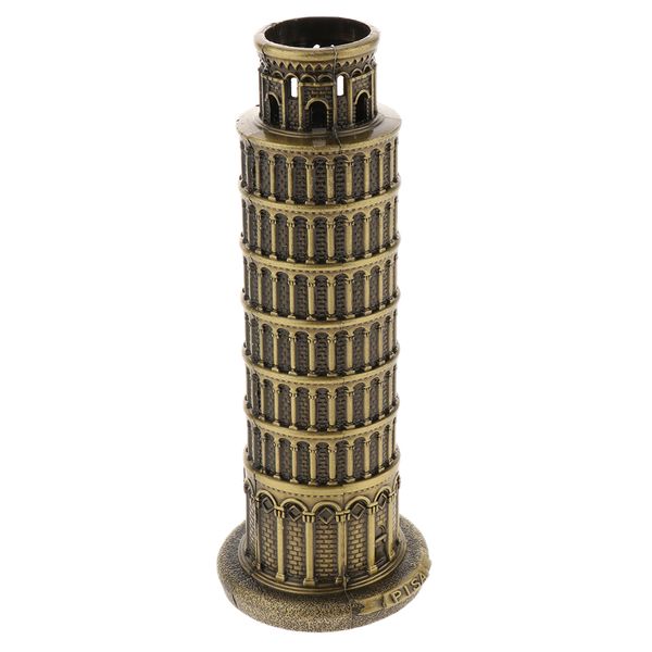 

metallic leaning tower of pisa statue collectable souvenir figurines tower model for home office store decoration
