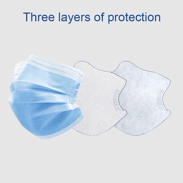

одноразовые 3-слойные защитные маски для рта маска ушная петля антипылевые водонепроницаемые полипропиленовые маски для личного здоровья сам