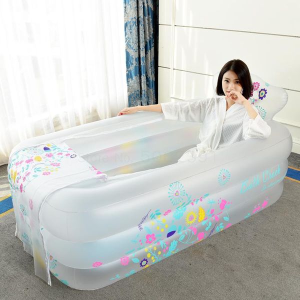 

thickened reclining inflatable bathtub bathing bath bucket household foldable warm children bathtub large bathtub