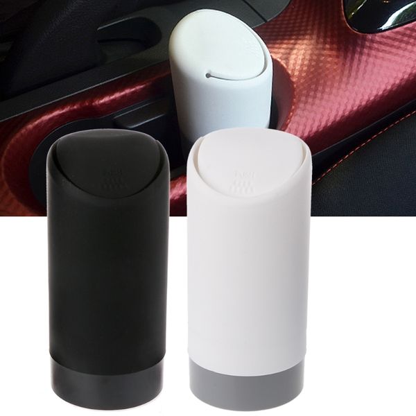

silicone car trash bin rolling cover garbage cup auto dust rubbish box organizer