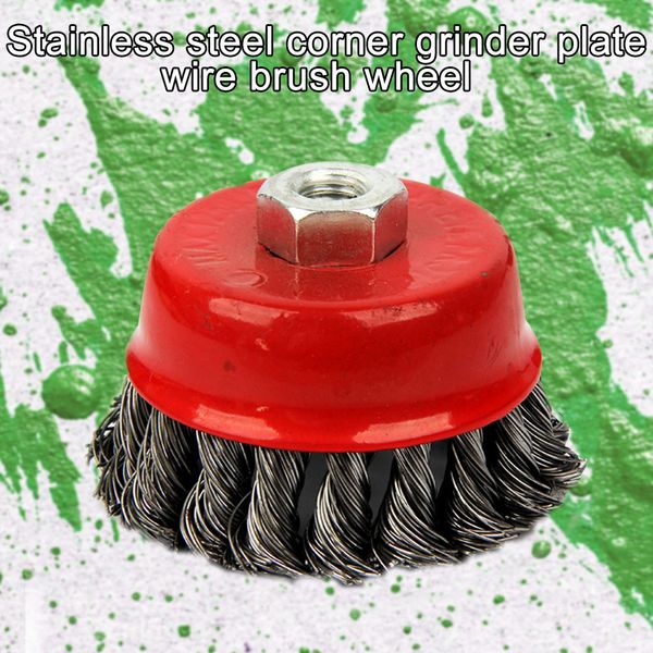 

strong metal durable edge blending quick rust clean flat cup twist knot steel wire wheel red angle grinder brush rotary