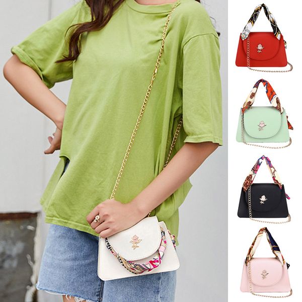 

womens scarves square chain bag pu fashion one-shoulder crossbody bags -opk