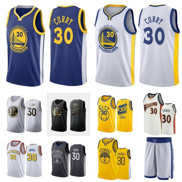 

men's basketball golden state warriors 30 stephen curry white yellow black wingman sleeveless jersey and pant, Black;red