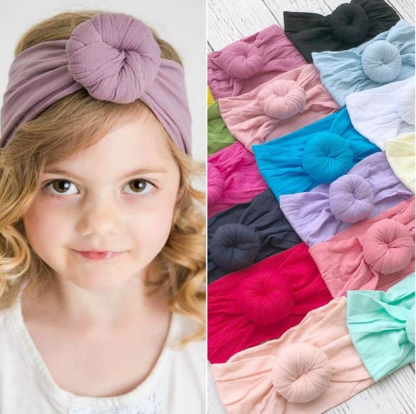 21 colori moda bambino turbante nylon fascia palla super morbida boemia 3 disegni moda bambino accessori per capelli bambini fasce per bambini 16 * 9 cm