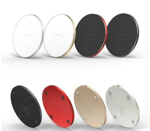 

2020 mini wireless quick charger pad qi 10w power fast charging smooth metal pad with led light for for samsung huawe mate20 all qi device