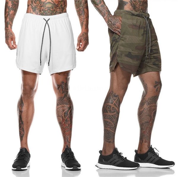 

wholesale-846 men's slim short trousers casual jogger mens gray black cotton sweatpants fitness workout shorts homme m-xxxl #250, White;black