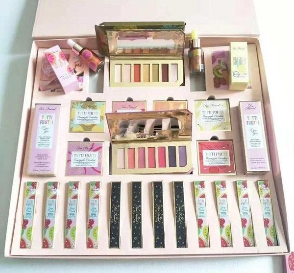 

New faced tutti frutti makeup et 26in1 kit pineapple eye hadow palette lip glo liquid highlighter fruit cocktail blu h powder et