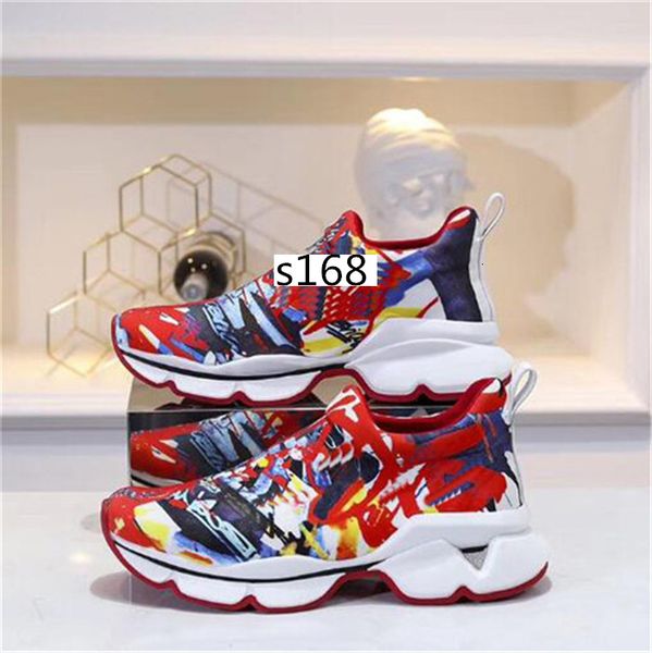 

with box bag red bottoms flat neoprene sneakers mens shoes womens rivet spiky junior spike sock krystal donna, Black