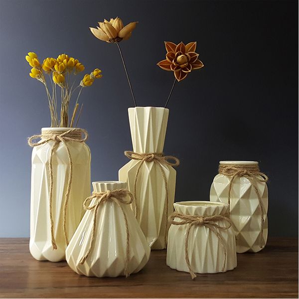 

fashion origami vases ceramic tablevase home decoration vase european style dried flower household wedding decoration