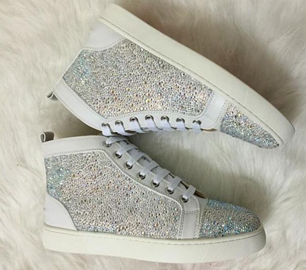 

princetown shiny studded spikes red bottom shoes designer sneakers spikes orlato red bottom party trainers mens genuine leather arena t18, Black