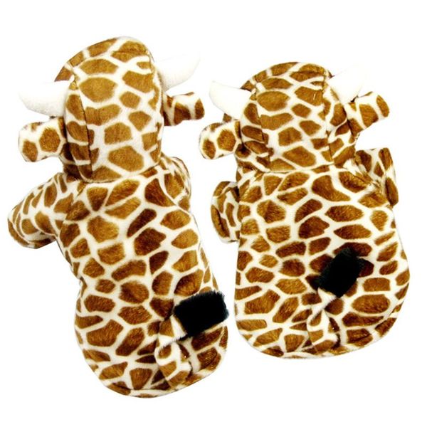 

funny halloween dog giraffe costume outfits clothes warm fleece cat jacket coat