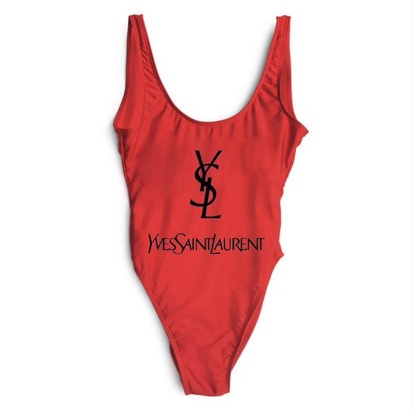 

2019 brand european and american beach swimsuit letter printed female, White;black