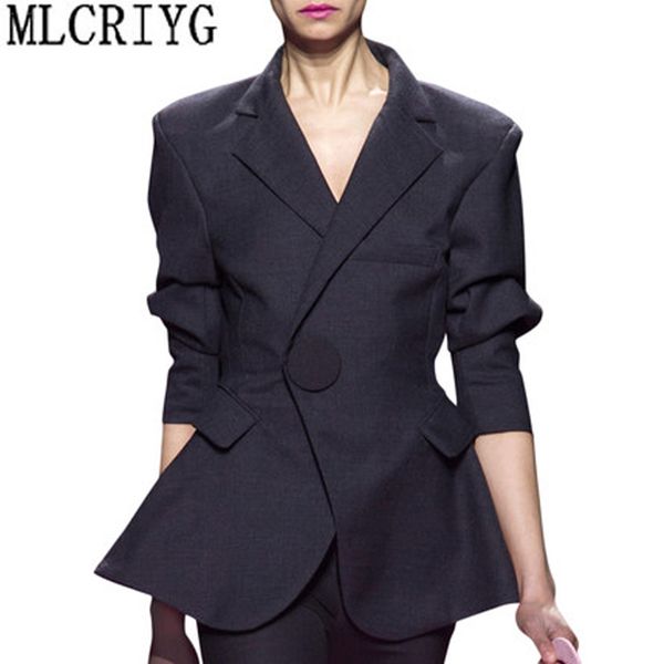 

женщины blazer и куртки 2019 новая мода элегантные slim fit пальто женский женщин деловые костюмы делопроизводство одежда basic топы lx61, White;black