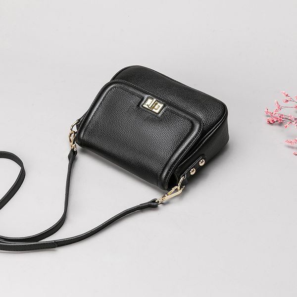 

new style full-grain leather messenger bag casual women's square sling bag
