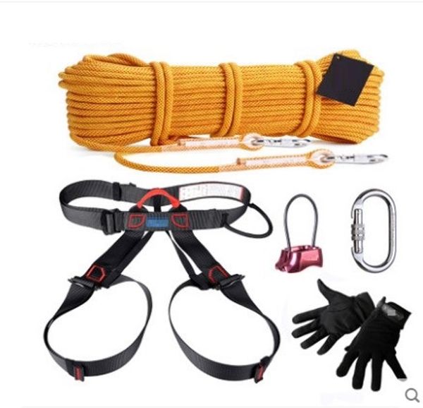 

40--50m, 2500kg 10.5mm descending safety rope descender sport harness, safety belt repairing lifting sling
