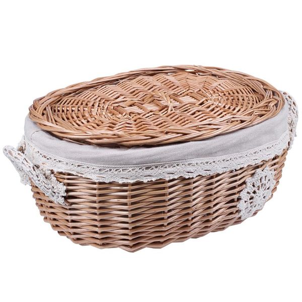 

wicker rattan storage basket large with lid snack basket home living room decor toy debris finishing storage tool