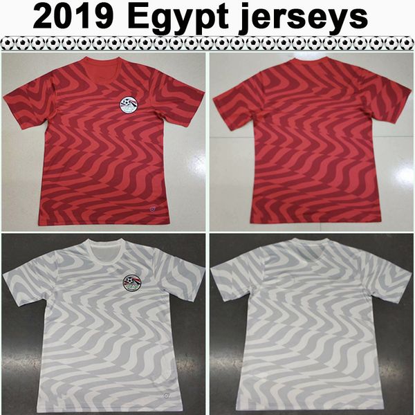 

2019 egypt m. salah mens soccer jerseys national team home red away white m.salah kahraba football shirts uniforms thailand quality, Black;yellow