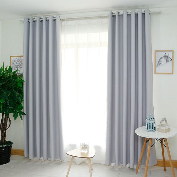 

custom made curtain blackout 90% shading living room bedroom window dressing covering 100 150 200 x 260cm x 2 panels solid gray