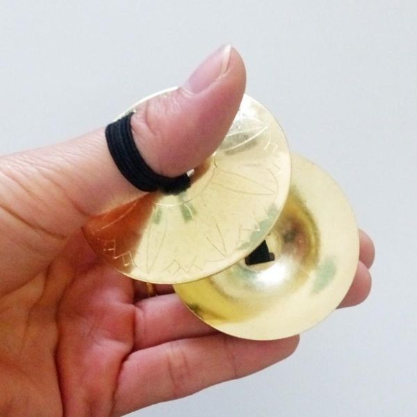 

1 пара высокого качества ударные музыкальные инструменты танец живота gold finger тарелки музыкальный инструмент запчасти аксессуары