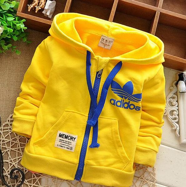 

2020wholesale- sell brand child coat new 2016 design kids boys girls toddlers sweatshirts zipper hoodies jacket cost ing, Black