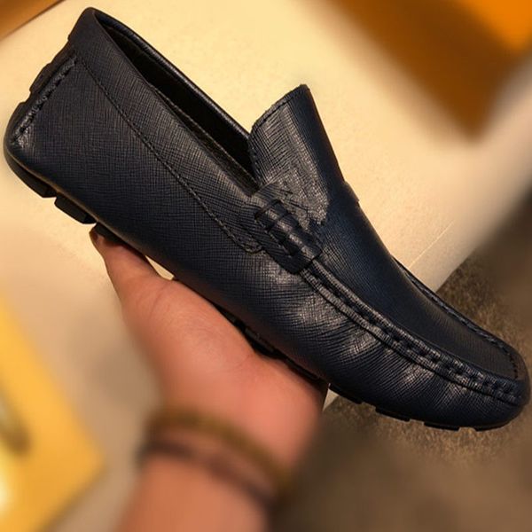 

2019 new l luxury designer leather dress shoes leather wedding party men shoes suede fashion loafers heel shoes size 38-46, Black