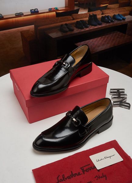 

luxurious spring autumn men casual leather shoes pointed toe office business dress shoes loafers male flats, Black