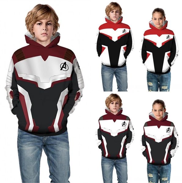 

kids hoodies boys the avengers endgame 3d print marvel sweatshirt hoody children hero hoodie tracksuit teens cosplay hero, Black