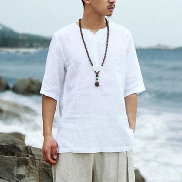 

feitong hawaiian men's shirt summer cool and thin breathable collar hanging dyed gradient cotton shirt male camiseta hombre 2019, White;black