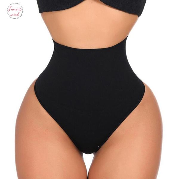 

high waist women thong panty brief body shaper tummy control panties belly girdle slimming waist belt underwear shapewear, Black;white
