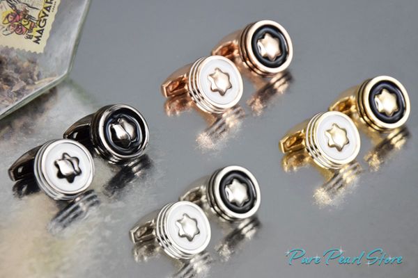 

лучшие высокое качество французский запонки ювелирные изделия брендинг мужчины рубашка запонки округлость медные манжеты кнопки для мужчин м, Silver