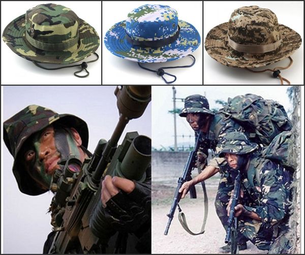 

De igner foldable cotton boonie hat port camouflage jungle military cap adult men women cowboy hat for fi hing packable army bucket hat