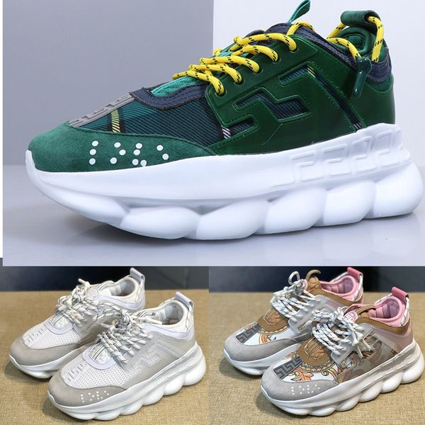 

2019 new chain reaction designer casual shoes men's shoes high quality green red white outdoor casual shoes size 36-45 free shipping