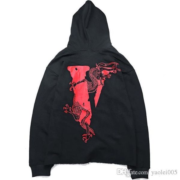 

Ca ual weater fa hion de igner europe and america hip hop tide brand vlone chine e dragon men and women loo e hoodie